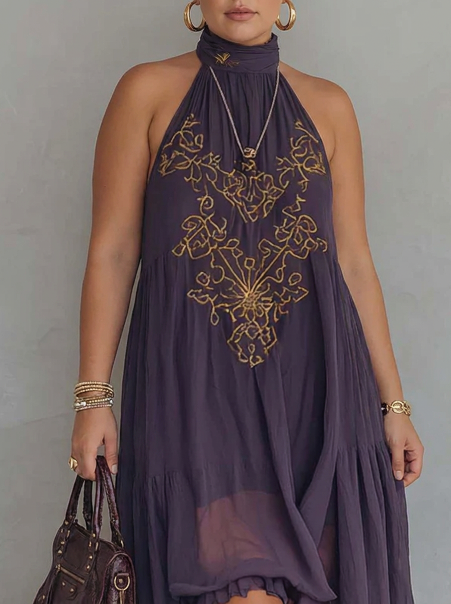 Ula | Embroidered Maxi Dress