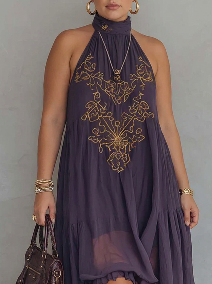 Ula | Embroidered Maxi Dress