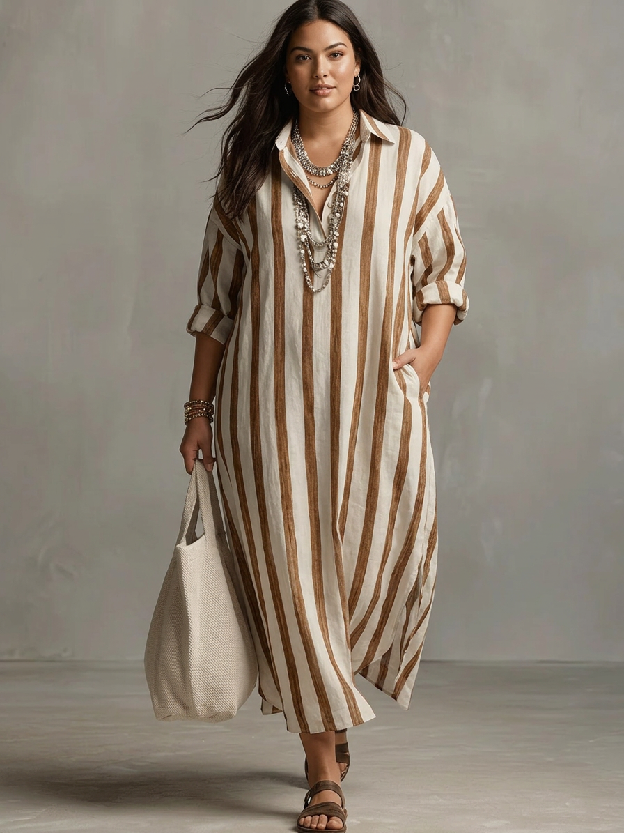 Odette | Stripe Oversized Maxi Dress