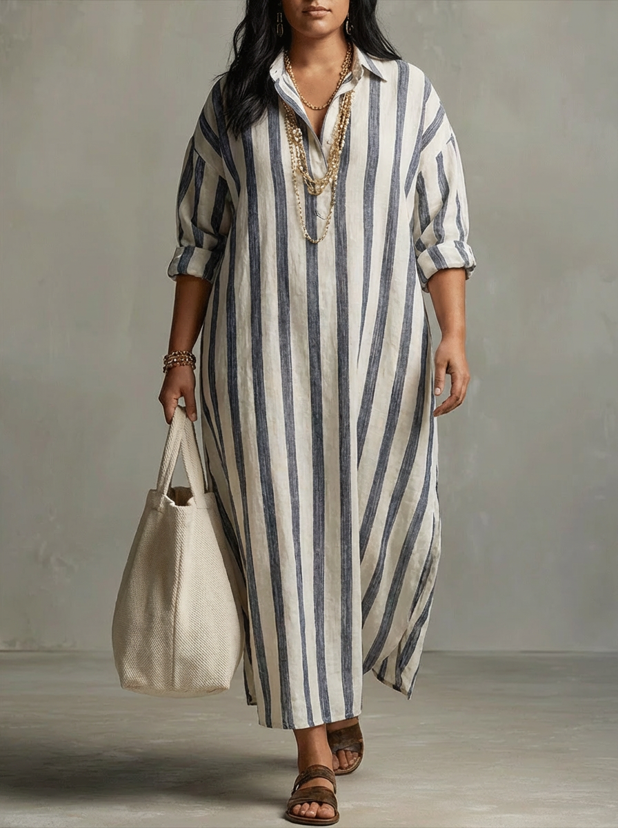 Odette | Stripe Oversized Maxi Dress