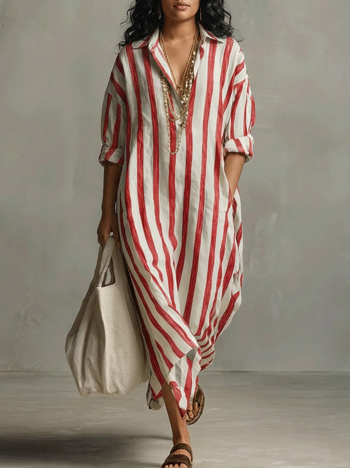 Odette | Stripe Oversized Maxi Dress
