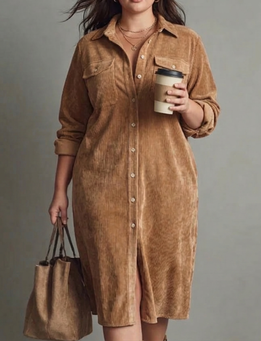 Mira | Soft Corduroy Dress