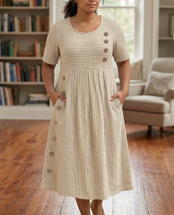 Pernille Striped Midi Dress