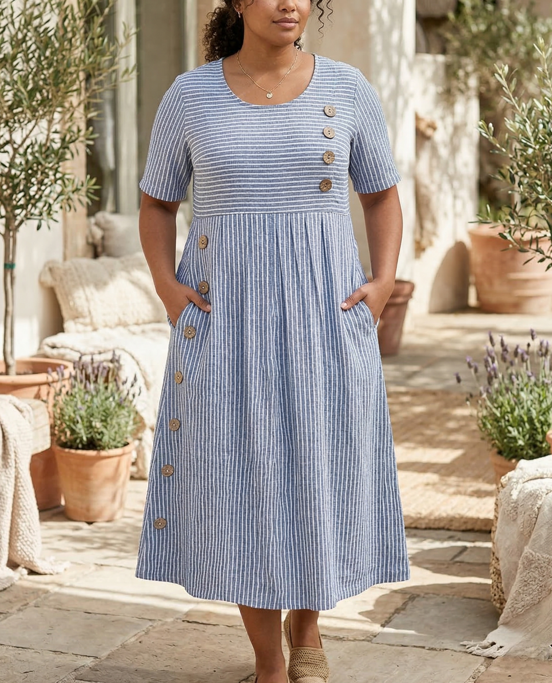 Pernille Striped Midi Dress