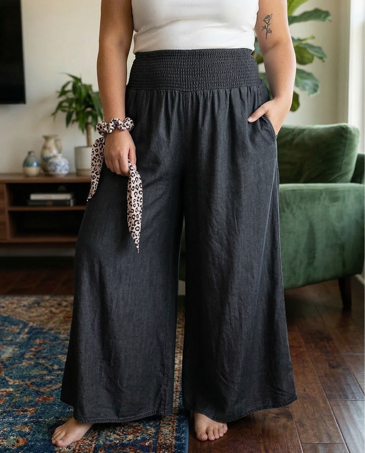 Demi | Flowy Smocked Waist Pants