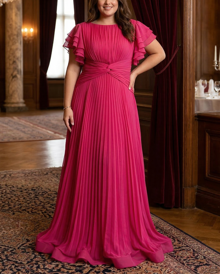 Camille | Pleated Evening Dress