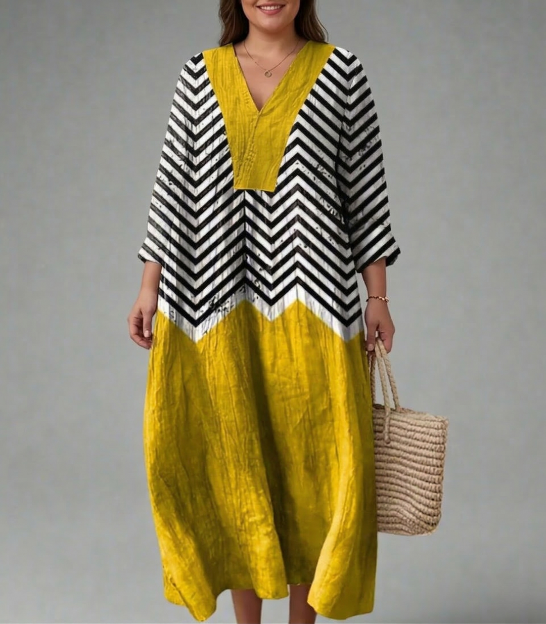 Hedda - Elegant Geometric Dress