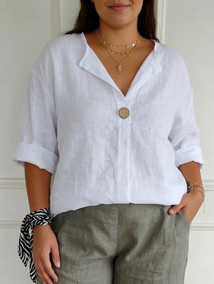 Lucienne - Casual V-Neck Blouse