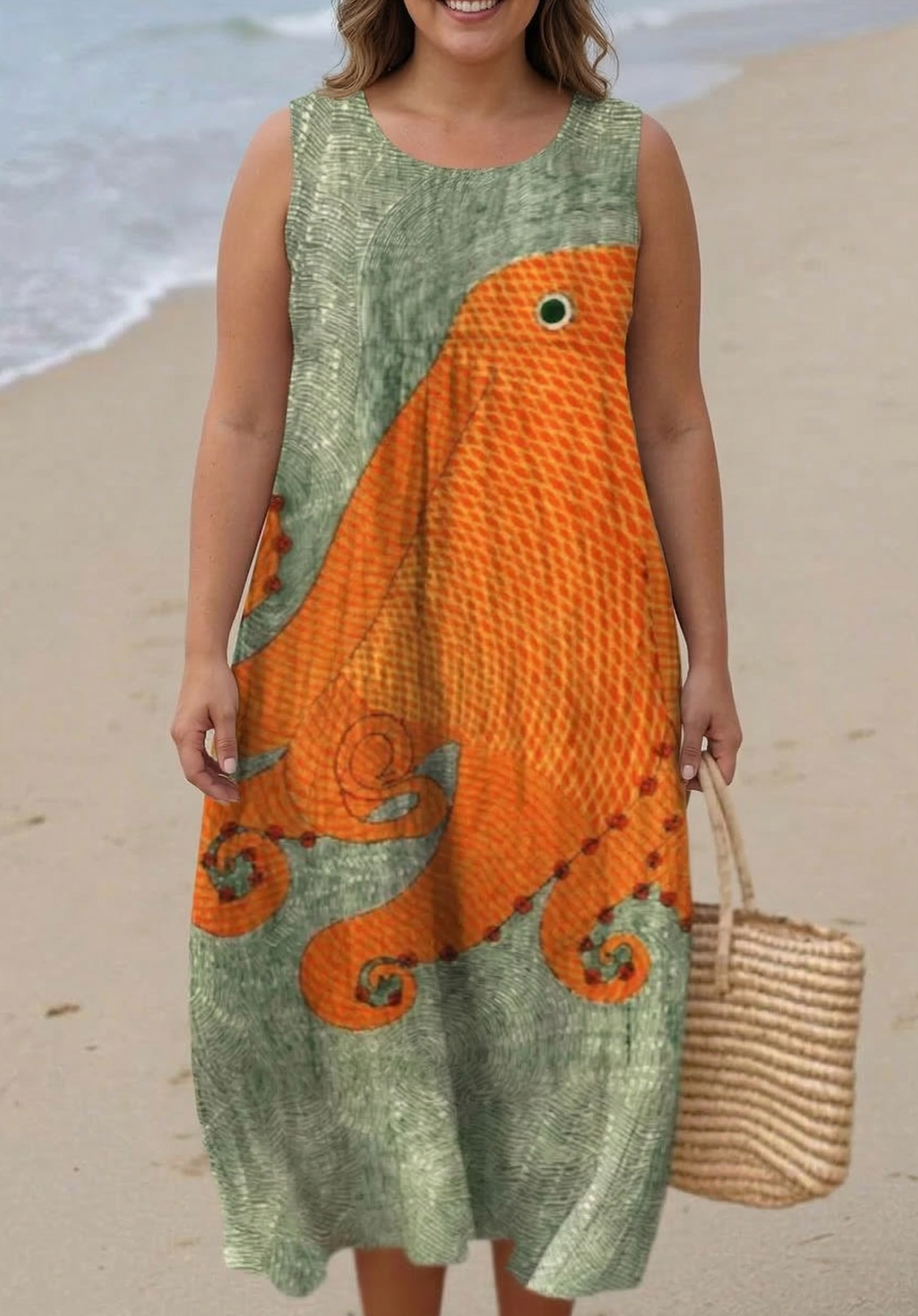 Coraline Oceanic Midi Dress