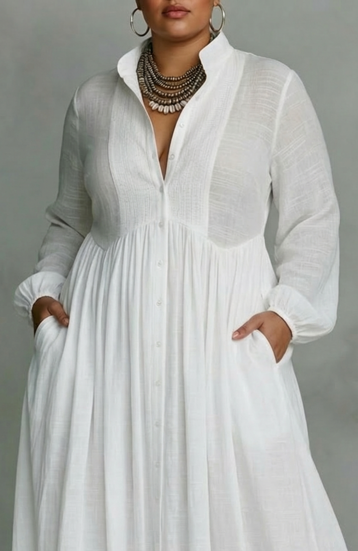 Cordelia | Flowing Button-Front Maxi Dress