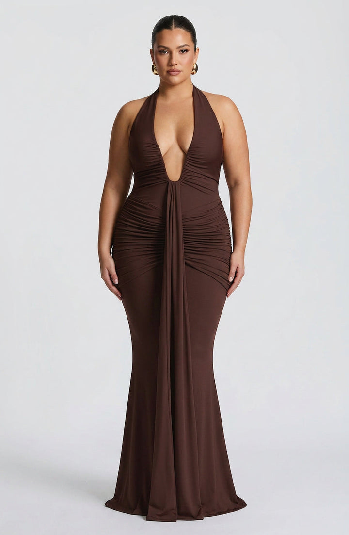 Birdie Maxi Dress - Plum Brown