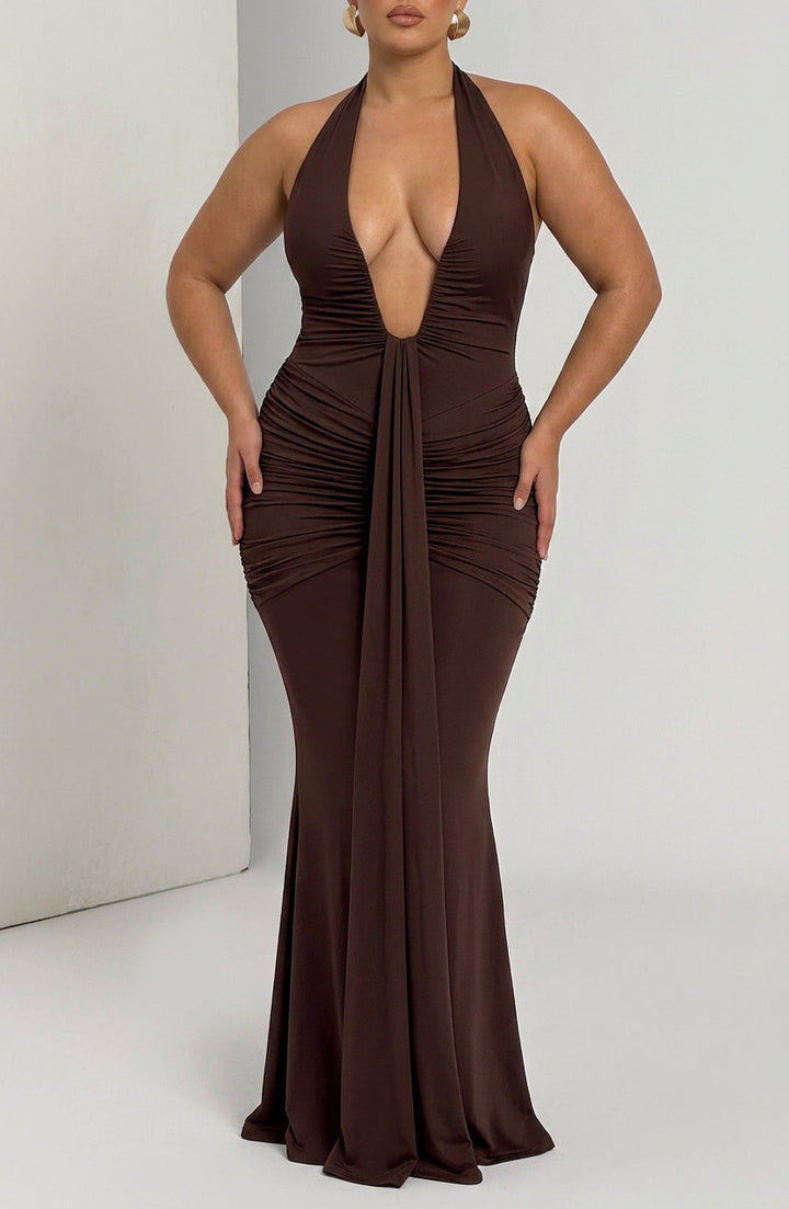 Birdie Maxi Dress - Plum Brown