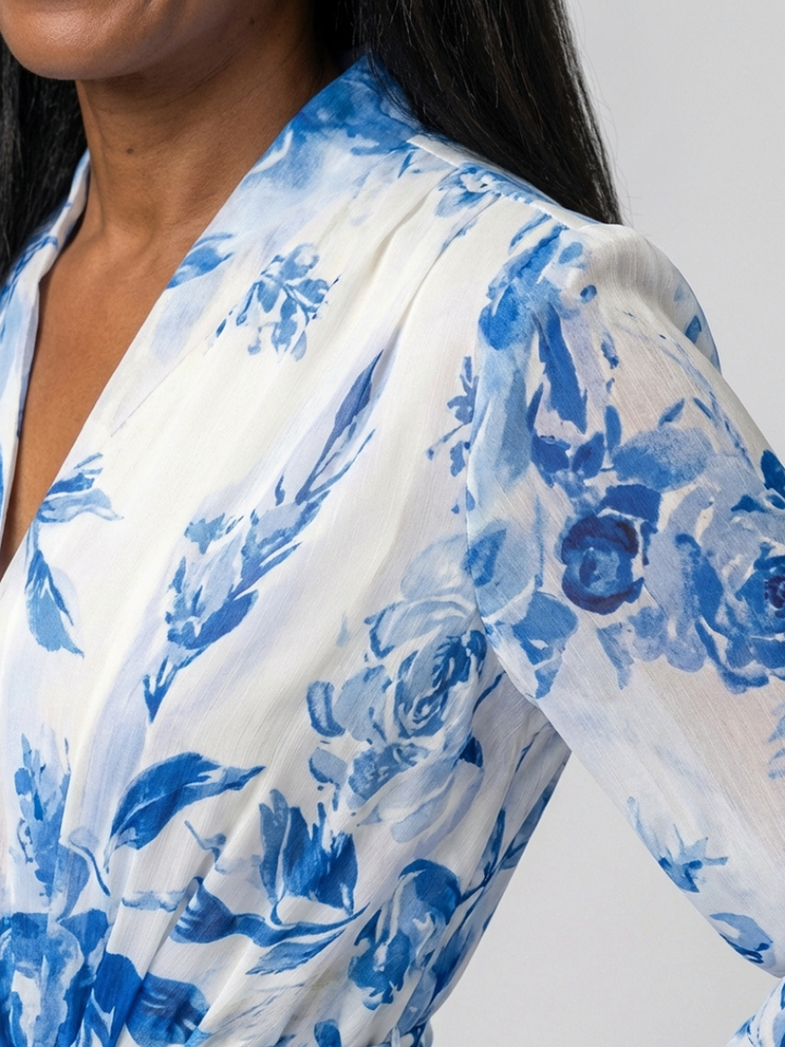 Layla | Floral Long Sleeve Wrap Maxi Dress