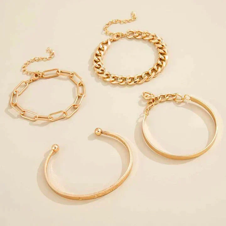 Maeve Mercer Bracelet Set | Gold