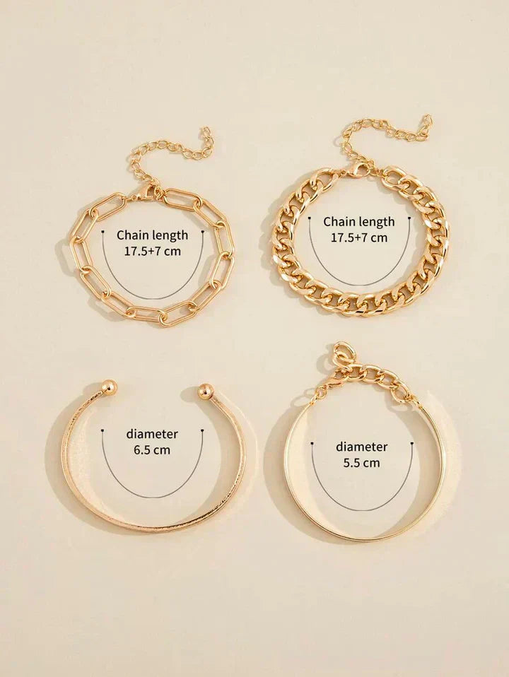 Mika Mercer Bracelet Set | White Gold