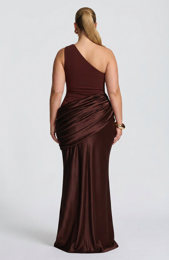 Yara Maxi Dress - Plum Brown