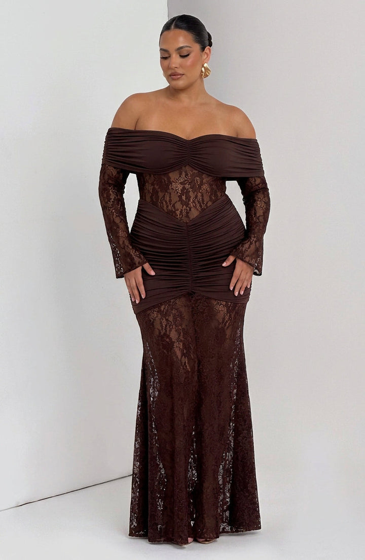 Mali Maxi Dress - Plum Brown