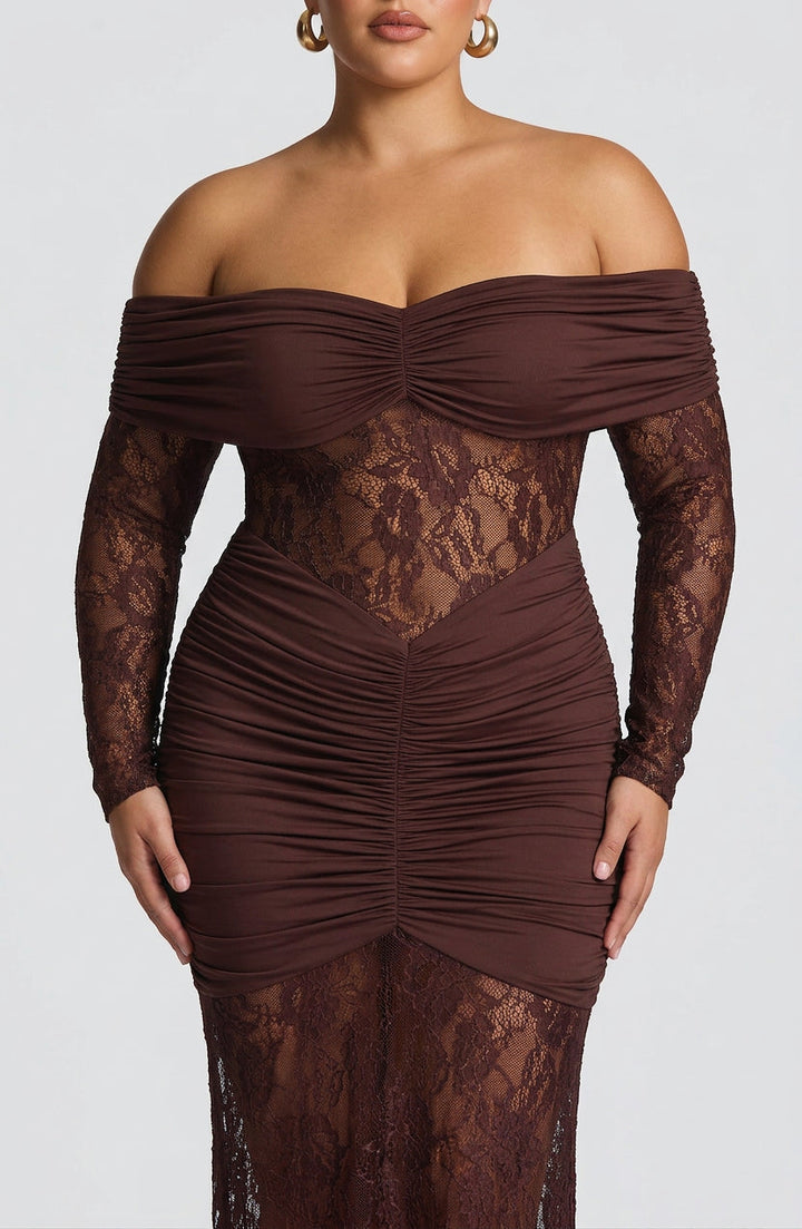 Mali Maxi Dress - Plum Brown