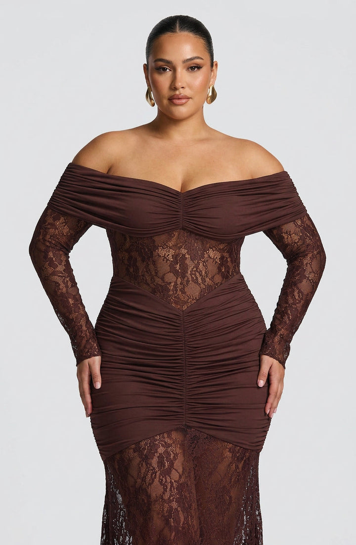 Mali Maxi Dress - Plum Brown