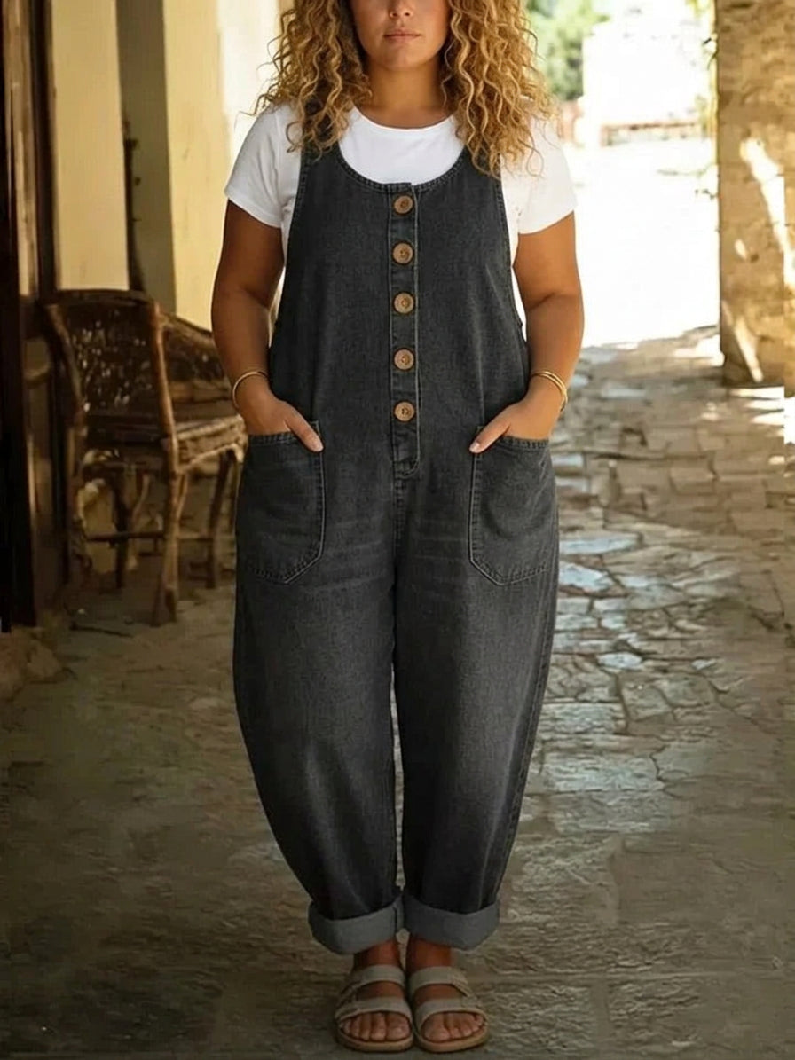 Lior | Vintage Washed Cotton Denim Overalls