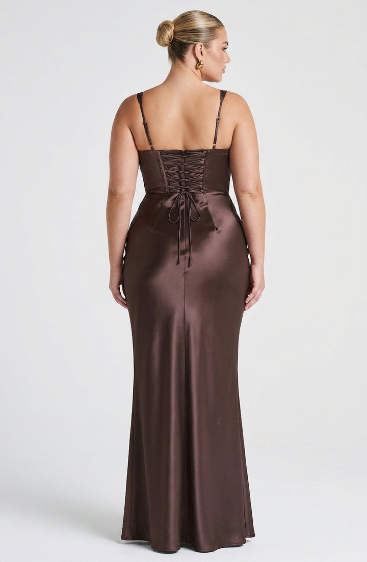 Briar Maxi Dress - Plum Brown