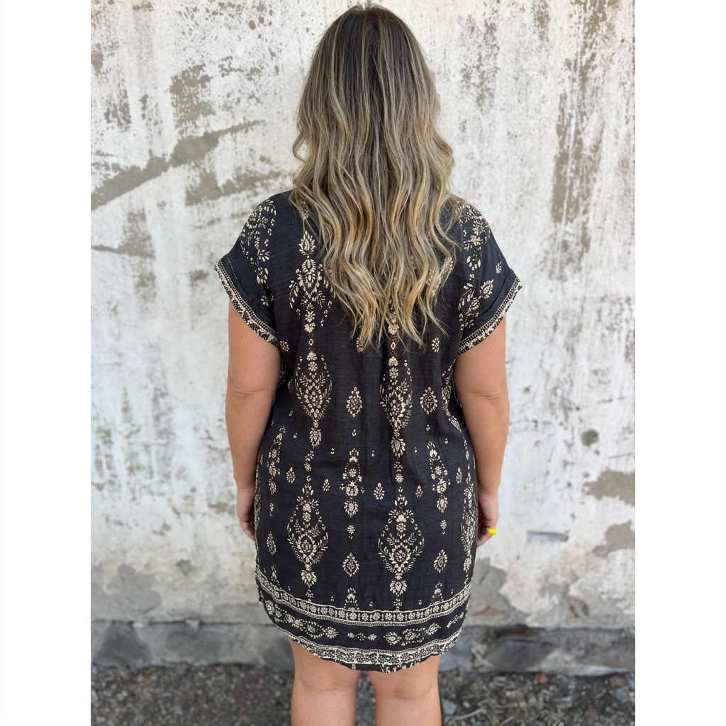 Lottie | Boho Dress Cotton-Linen