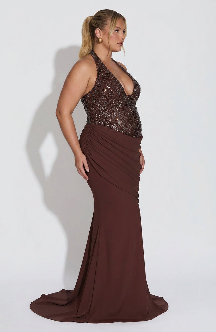 Posy Gown - Plum Brown