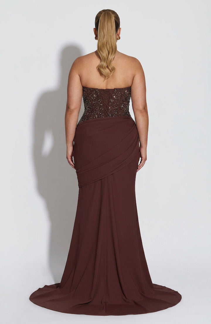 Posy Gown - Plum Brown