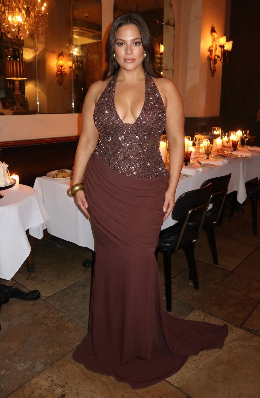 Posy Gown - Plum Brown