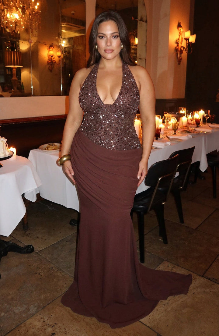Posy Gown - Plum Brown