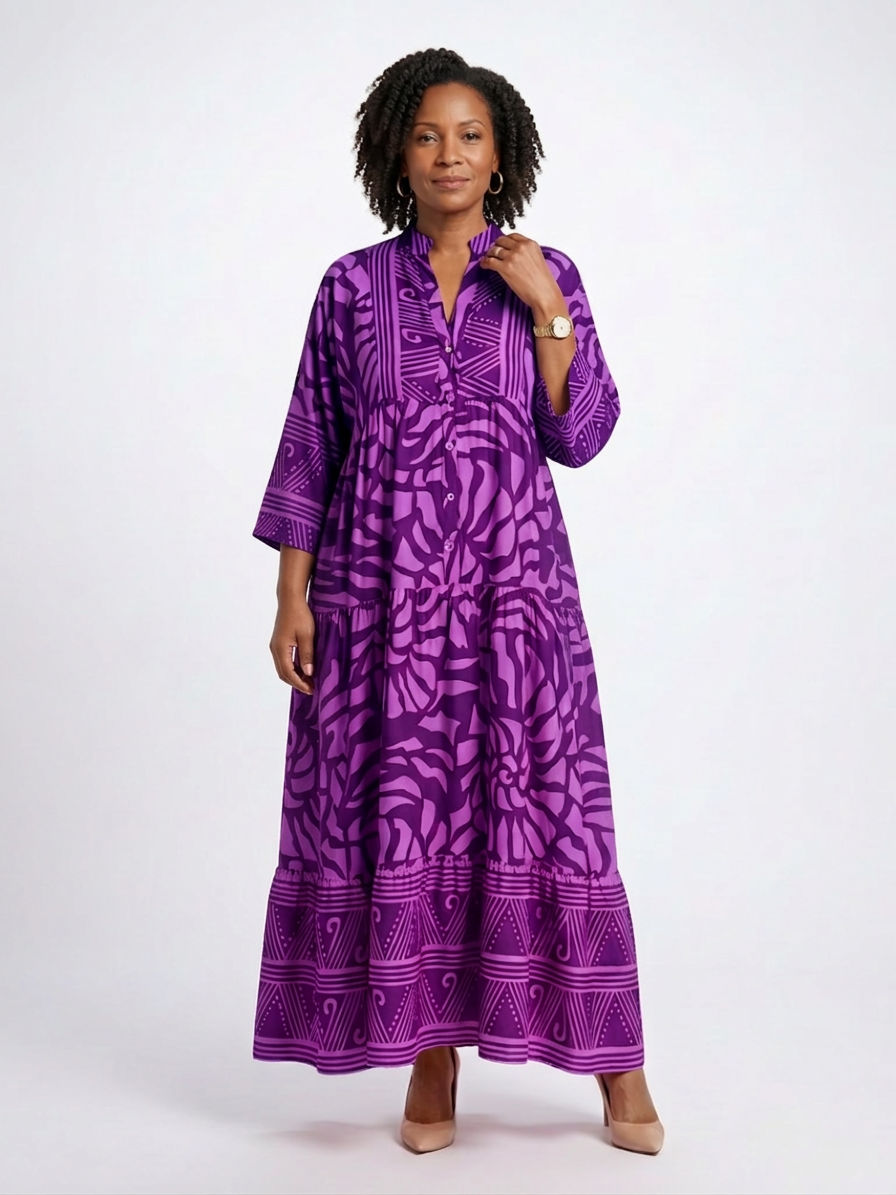 Mirabel | Button Front Midi Dress