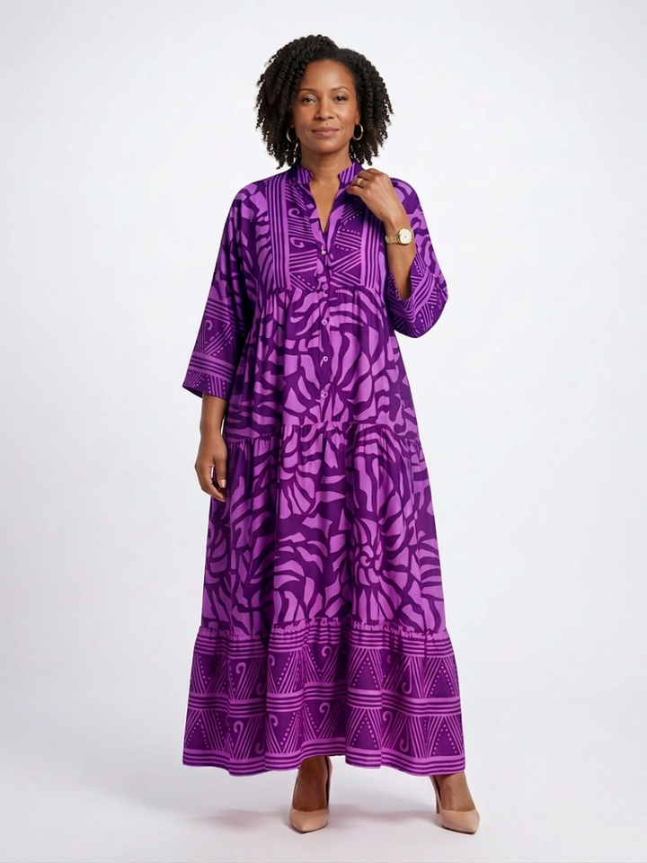 Mirabel | Button Front Midi Dress