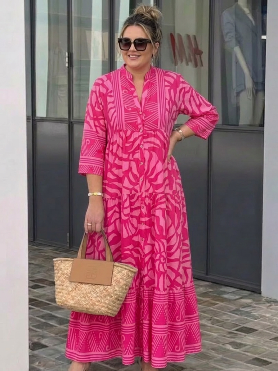 Mirabel | Button Front Midi Dress