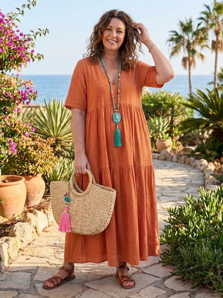 Perdita - V-neck  Maxi Dress