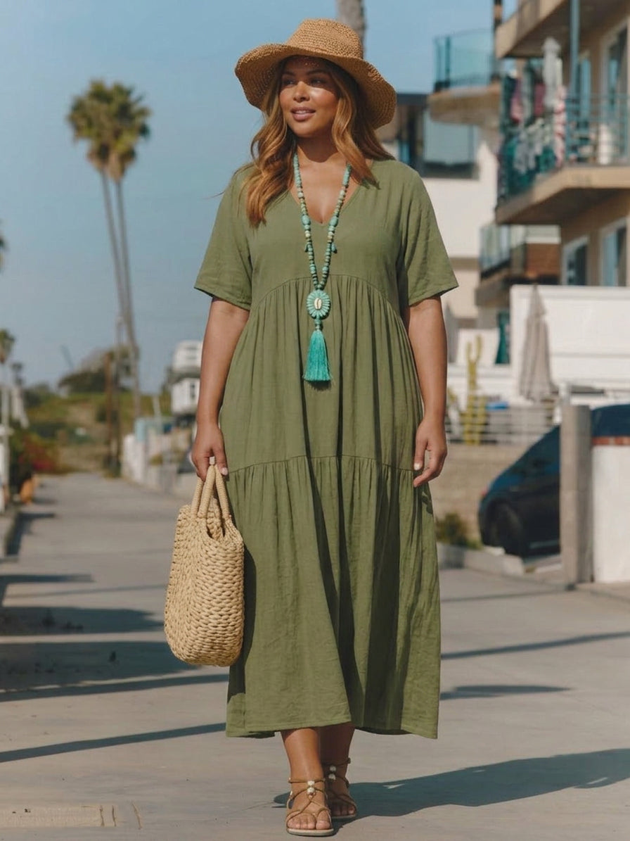 Perdita - V-neck  Maxi Dress