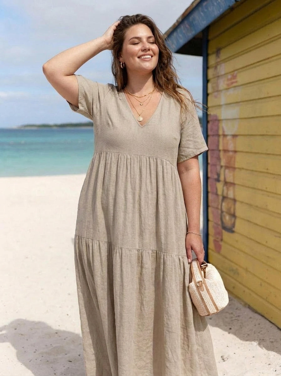 Perdita - V-neck  Maxi Dress