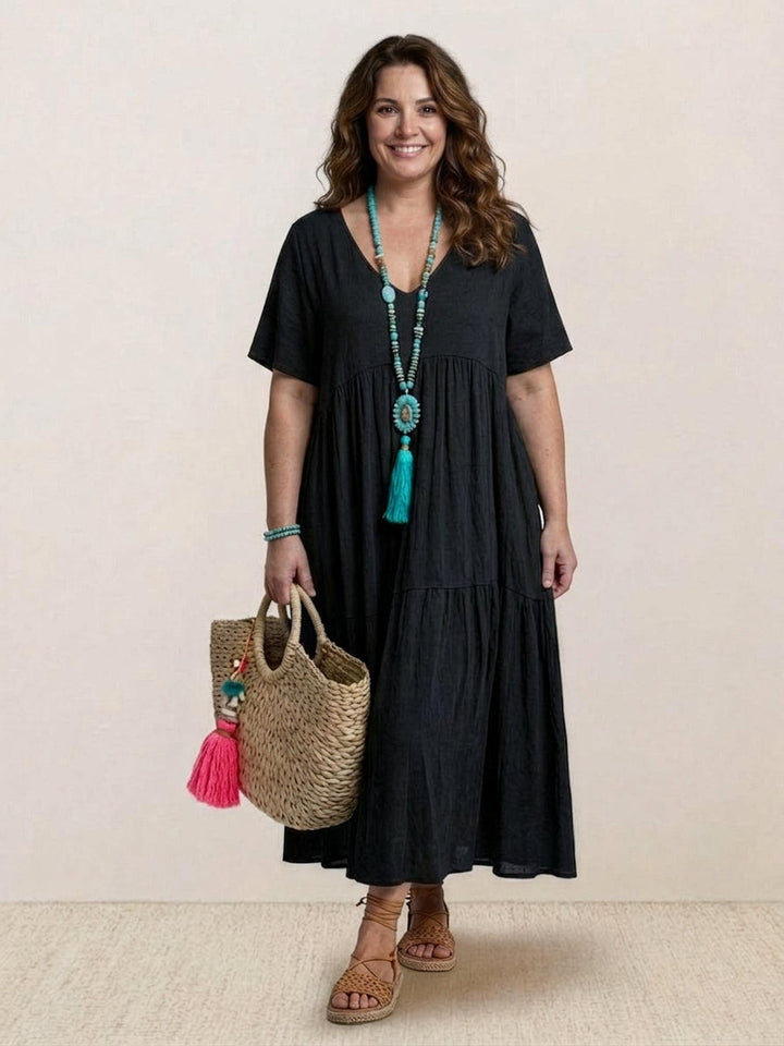 Perdita - V-neck  Maxi Dress