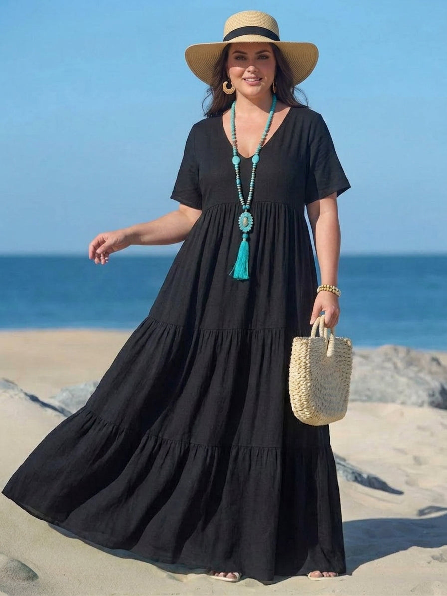 Perdita - V-neck  Maxi Dress