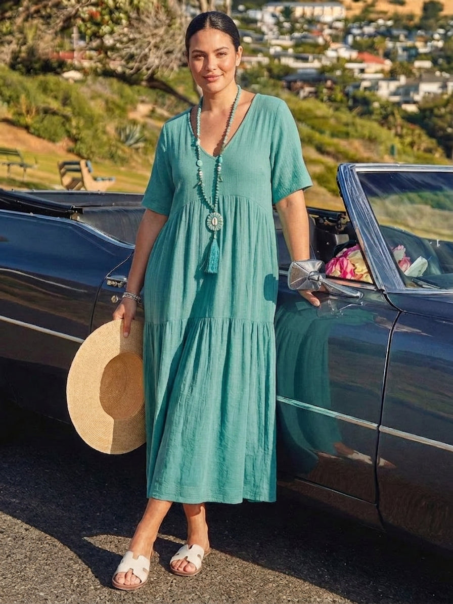 Perdita - V-neck  Maxi Dress