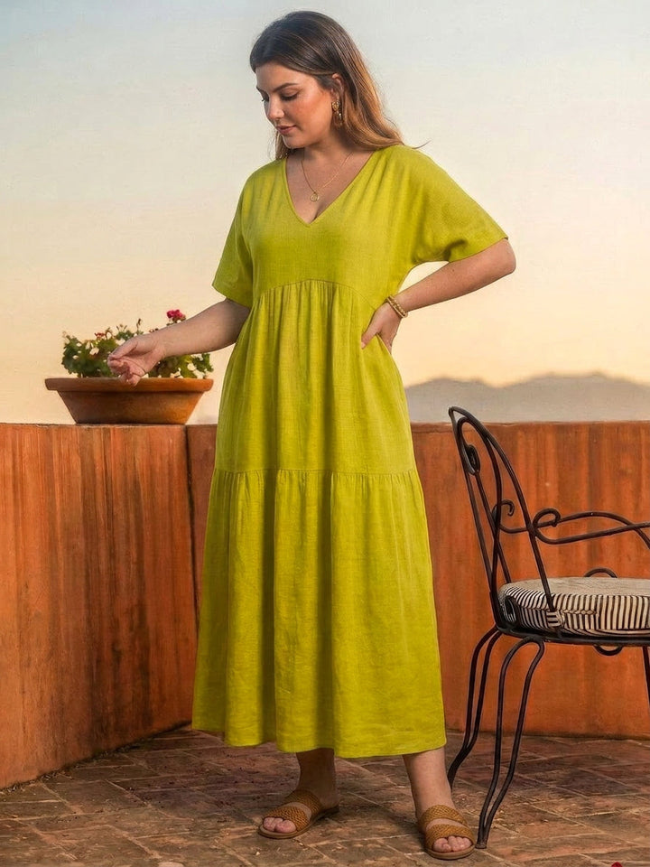 Perdita - V-neck  Maxi Dress