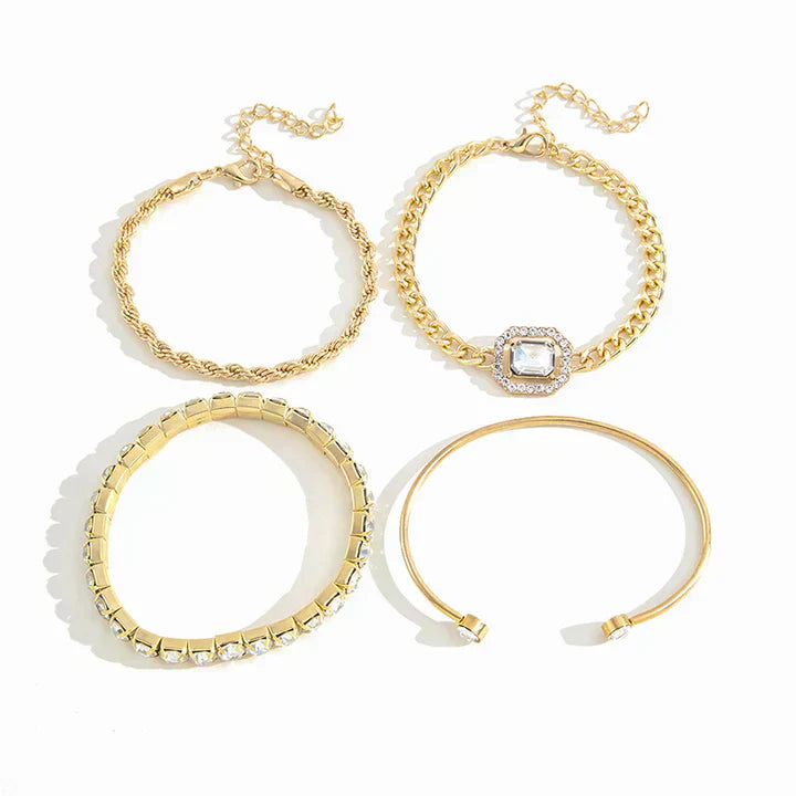 Yasmin Calvina Bracelet Set | Gold